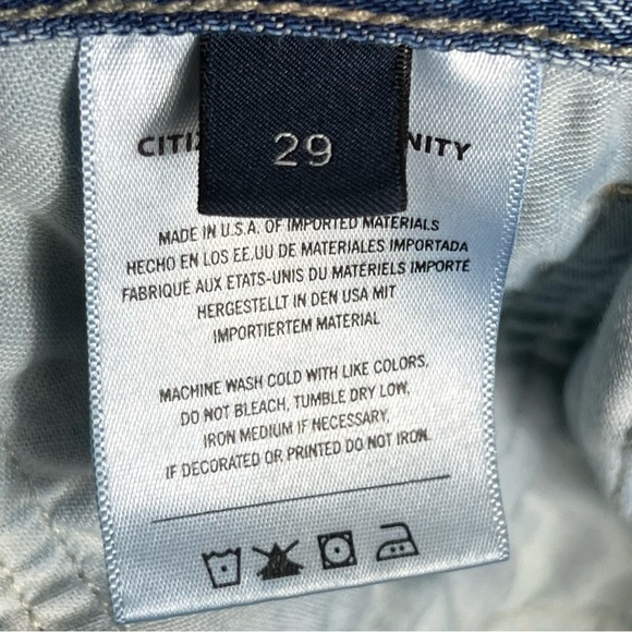 citizens of humanity Neve Low Slung Relaxed in Bowie Raw Hem Size 29 Cotton - Picture 8 of 12